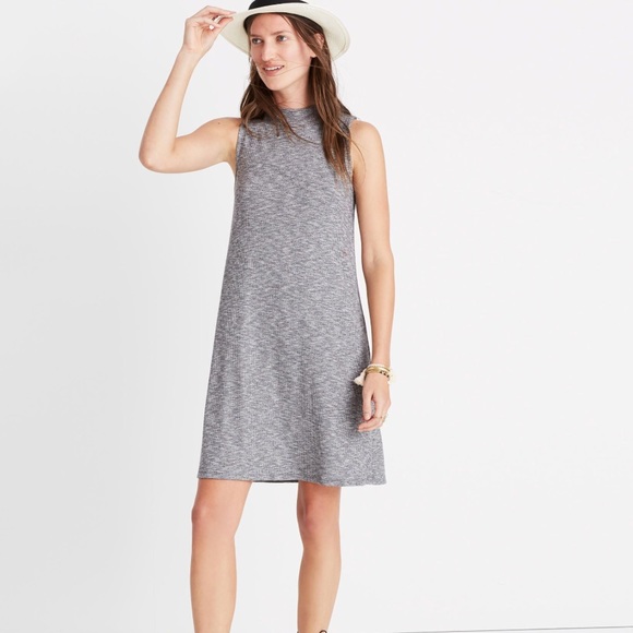 Madewell Dresses & Skirts - • Madewell • Rib Knit Mockneck Swing Dress Gray XS